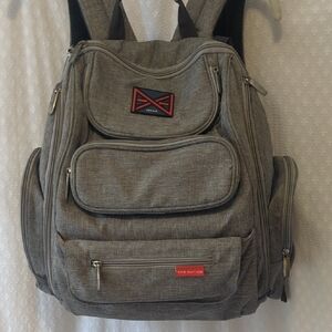 Bag Nation Grey Unisex Diaper Bag Backpack Tons Of Pockets